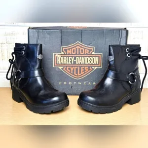 Harley-Davidson Women's Tegan 5-Inch Motorcycle Harness Boots, D84704 - Size 5.5