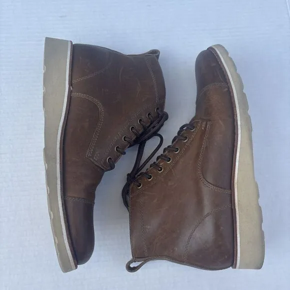 Helm Boots The Lou Brown Leather Lace Up Size 7M Designed In Texas Chukka Urban