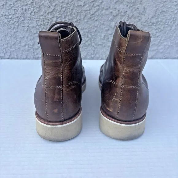 Helm Boots The Lou Brown Leather Lace Up Size 7M Designed In Texas Chukka Urban