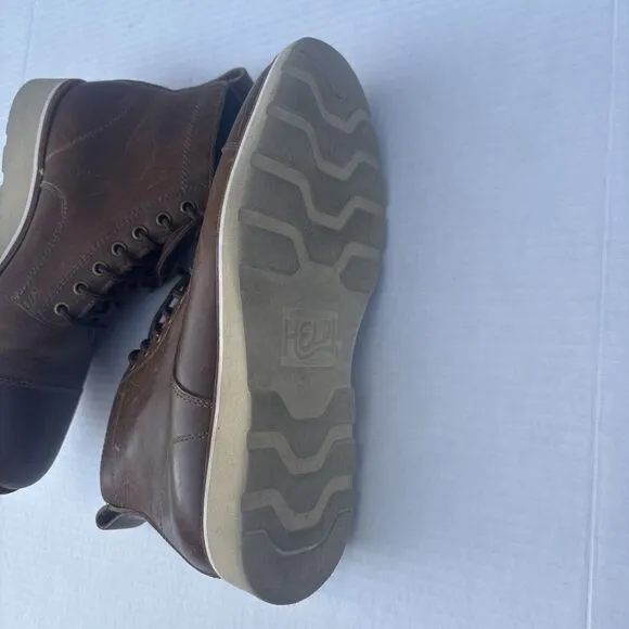 Helm Boots The Lou Brown Leather Lace Up Size 7M Designed In Texas Chukka Urban