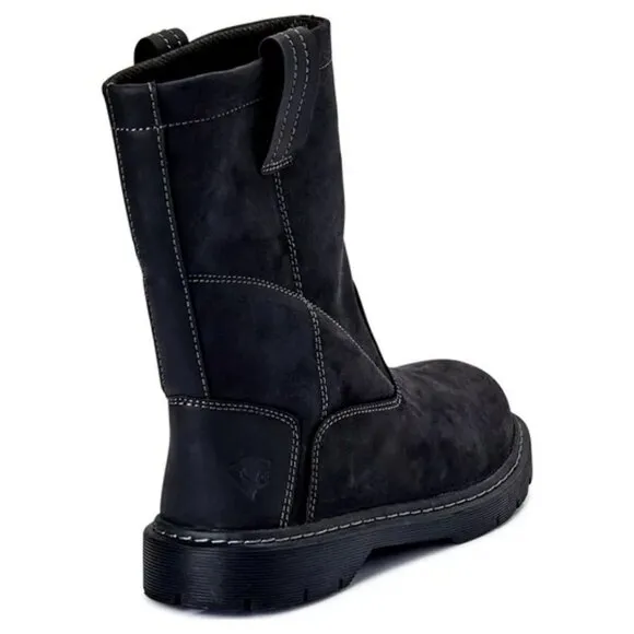 Herman Survivors Mens Theo Pull On Steel Toe Leather Work Boots Oil Slip Resista