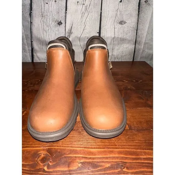 Hey Dude Branson Boot Craft Leather Cognac Men’s Size 8