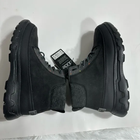Hey Dude Duke Eco Shield Boots Black Mens Sz 7 Comfort Lightweight Lace Up NWT