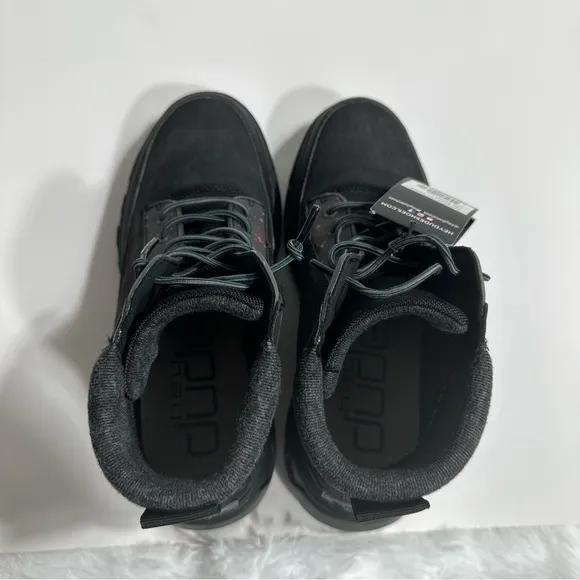 Hey Dude Duke Eco Shield Boots Black Mens Sz 7 Comfort Lightweight Lace Up NWT