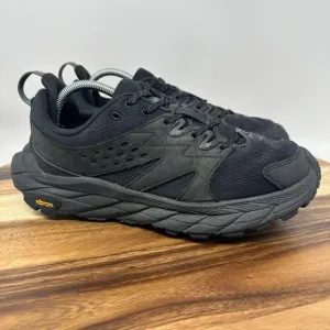 Hoka Anacapa Breeze Low Men’s 9 D Triple Black Trail Running Hiking Shoes