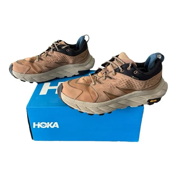 Hoka Anacapa Low GTX Trail Hiking Shoes Tigers Eye / Black Trail-Ready Outsole