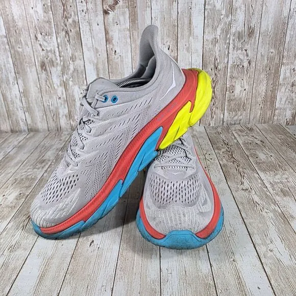HOKA Clifton Edge Men's Running‎ Shoes Performance Sneakers Gray Multi US 12