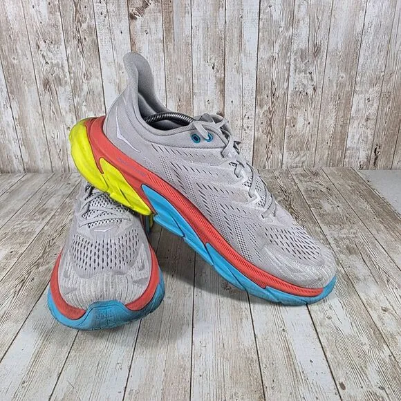 HOKA Clifton Edge Men's Running‎ Shoes Performance Sneakers Gray Multi US 12