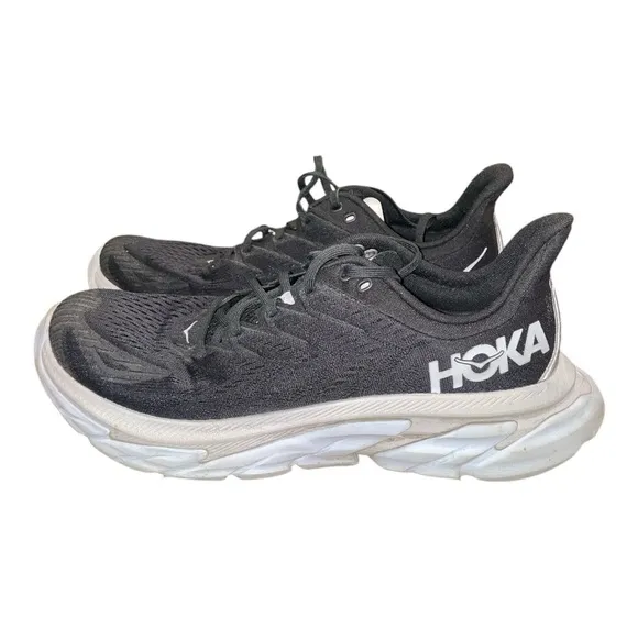 Hoka One Clifton Edge Black Mens Athletic Shoes. Size 11.5 SH 12