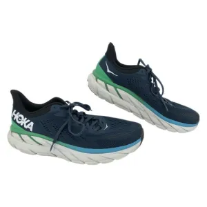 Hoka One One Blue/Green Clifton 7 Athletic Shoes | Lace Up