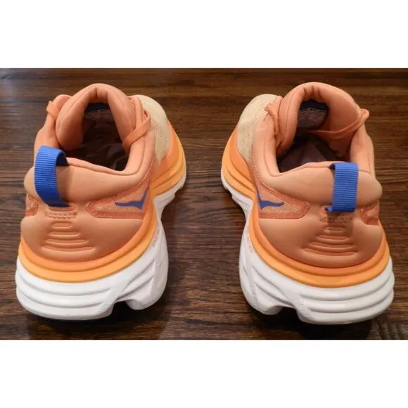 Hoka One One Bondi 8 Orange Sneakers Shoes Men's Size 10.5D
