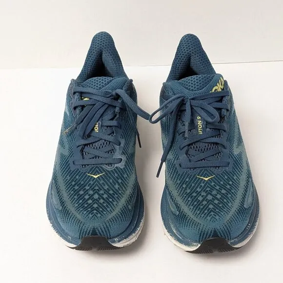 Hoka One One Clifton 9 Running Shoes, Blue, Men's 8.5