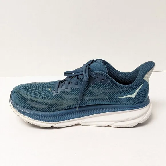 Hoka One One Clifton 9 Running Shoes, Blue, Men's 8.5