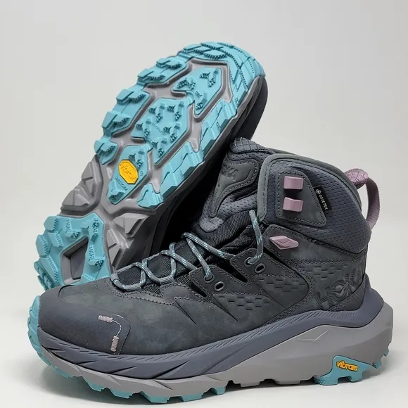 Hoka One One Kaha 2 GTX Hiking Shoes Womens Size 7B Blue Shade 1123156 BCBGR New