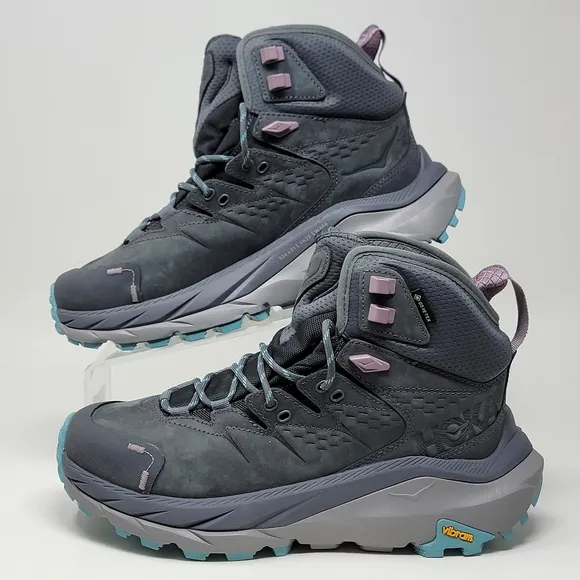 Hoka One One Kaha 2 GTX Hiking Shoes Womens Size 7B Blue Shade 1123156 BCBGR New