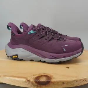 Hoka One One Kaha 2 GTX Low Womens Size 7.5 Shoes Grape Wine Hiking Trail NEW