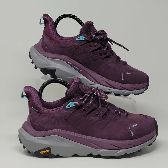 Hoka One One Kaha 2 Low GTX Womens Sz 10 Hiking Shoe Grape Wine 1123191/GWCS New
