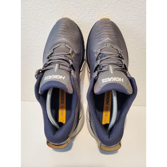 Hoka One One Mens Gaviota 3 Running Shoes Sneakers Gray Blue Mens Size 11.5 D