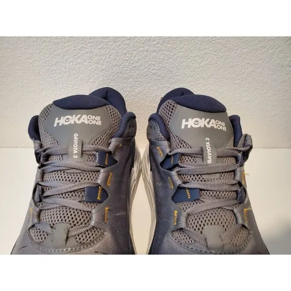 Hoka One One Mens Gaviota 3 Running Shoes Sneakers Gray Blue Mens Size 11.5 D