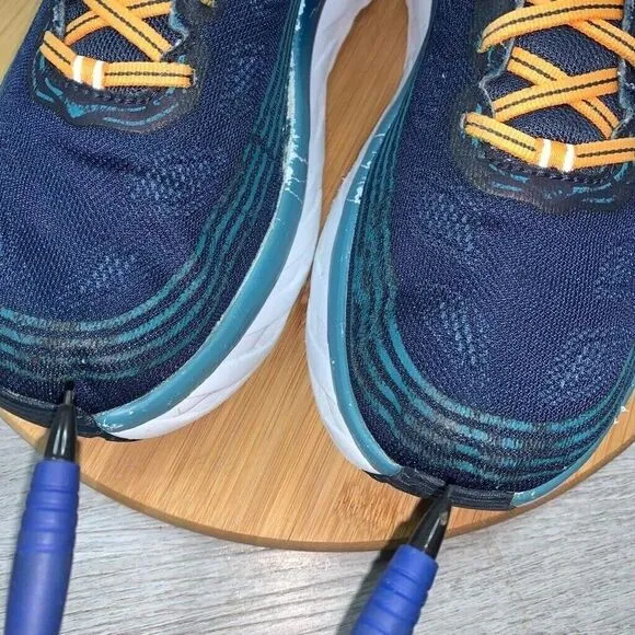 Hoka One One Men's Size 11.5 Bondi 6 1019269 BISB Blue Running Shoes Sneakers