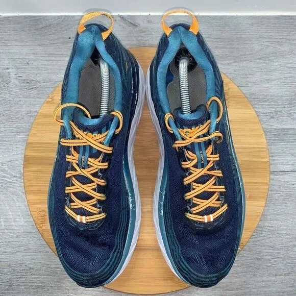 Hoka One One Men's Size 11.5 Bondi 6 1019269 BISB Blue Running Shoes Sneakers