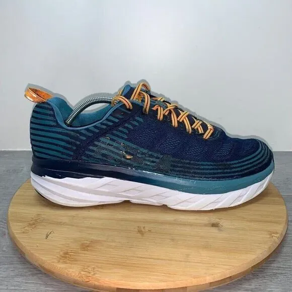 Hoka One One Men's Size 11.5 Bondi 6 1019269 BISB Blue Running Shoes Sneakers