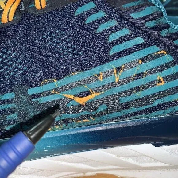 Hoka One One Men's Size 11.5 Bondi 6 1019269 BISB Blue Running Shoes Sneakers