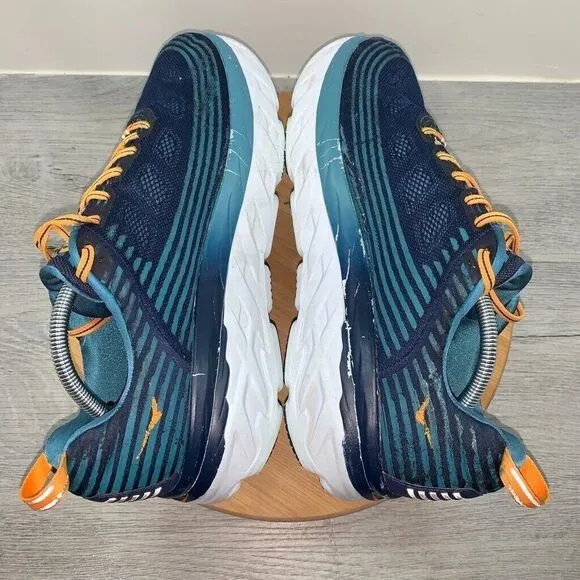 Hoka One One Men's Size 11.5 Bondi 6 1019269 BISB Blue Running Shoes Sneakers