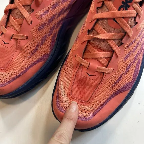 Hoka One One Shoes Mens 11B Speedgoat 5 Coral Salmon Pink Plum Purple Running