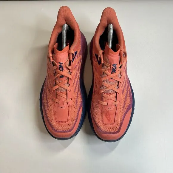 Hoka One One Shoes Mens 11B Speedgoat 5 Coral Salmon Pink Plum Purple Running
