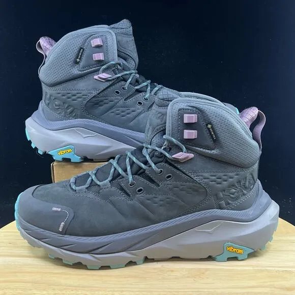 Hoka One One Womens Kaha 2 Mid GTX Hiking Boots Size 9.5 B Castlerock Gray New
