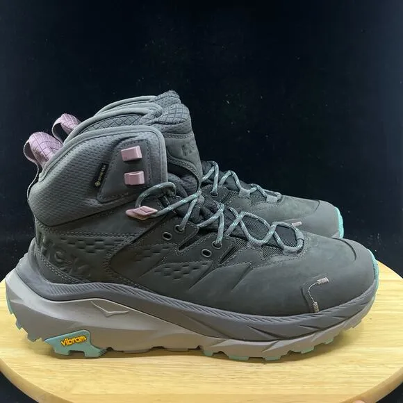 Hoka One One Womens Kaha 2 Mid GTX Hiking Boots Size 9.5 B Castlerock Gray New