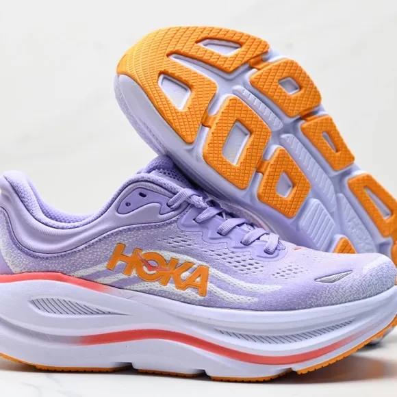 HOKA Purple and Orange Women's Bondi 9 Running Shoes