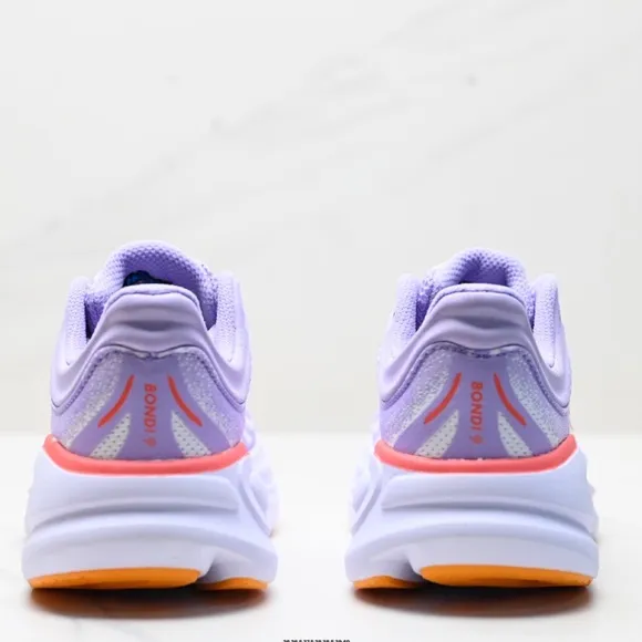HOKA Purple and Orange Women's Bondi 9 Running Shoes
