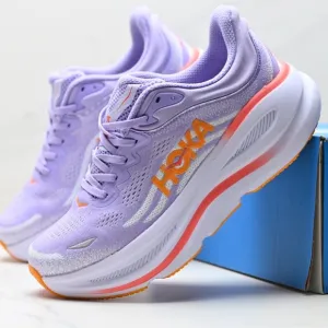 HOKA Purple and Orange Women's Bondi 9 Running Shoes