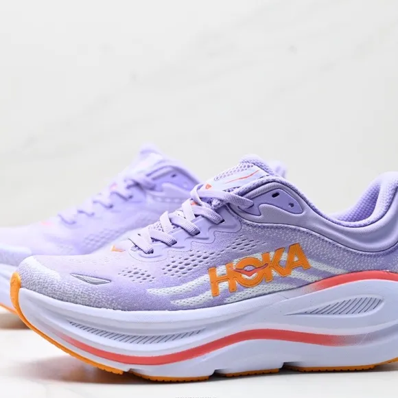 HOKA Purple and Orange Women's Bondi 9 Running Shoes
