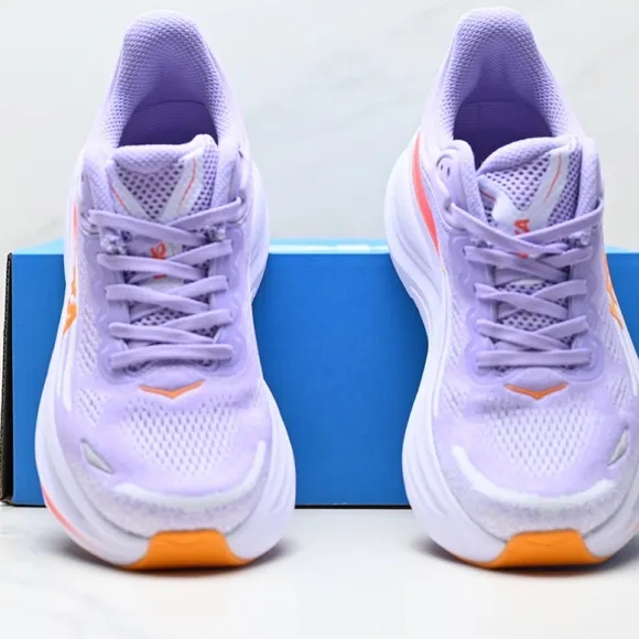 HOKA Purple and Orange Women's Bondi 9 Running Shoes