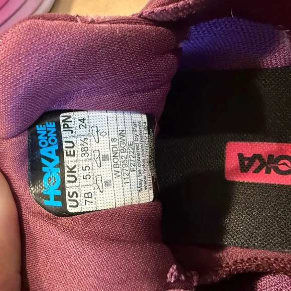 Hoka Purple Pink Athletic Shoes with Cushioned Midsoles