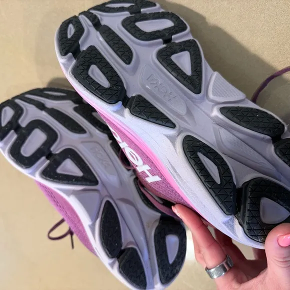 Hoka Purple Pink Athletic Shoes with Cushioned Midsoles
