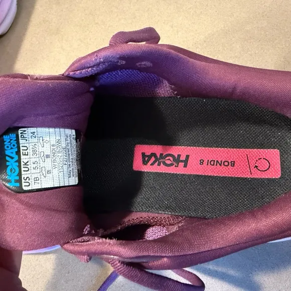 Hoka Purple Pink Athletic Shoes with Cushioned Midsoles