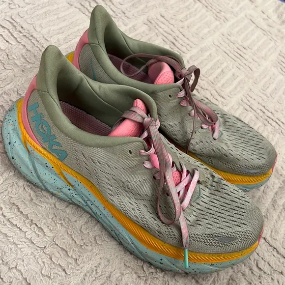 HOKA x Free People Movement Clifton 8 sneakers shoes, Size 9