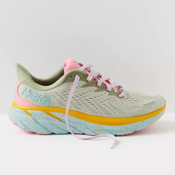 HOKA x Free People Movement Clifton 8 sneakers shoes, Size 9