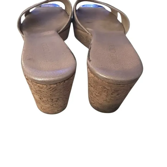 ⭐️Host Pick ⭐️Jimmy Choo gold strap Panna Wedge Sandal size 9. 5
