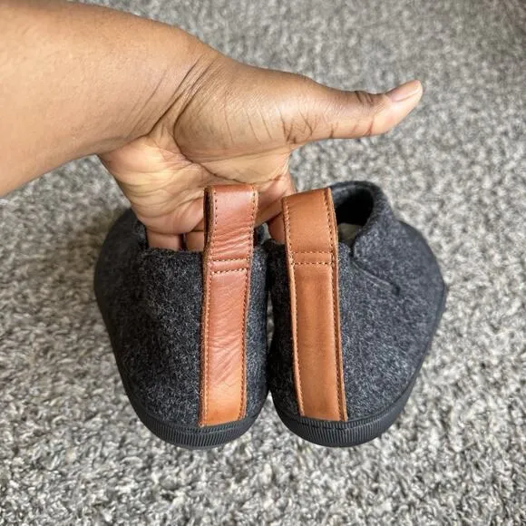 Huckberry Greys Wool Indoor Outdoor Slipper Boots Rubber Sole Men 8 Gray New