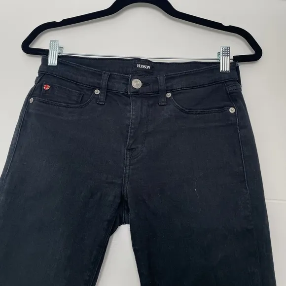 Hudson black Jeans denim pants low rise, skinny fit, classic, casual, edgy, 27