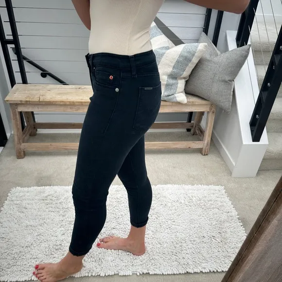 Hudson black Jeans denim pants low rise, skinny fit, classic, casual, edgy, 27