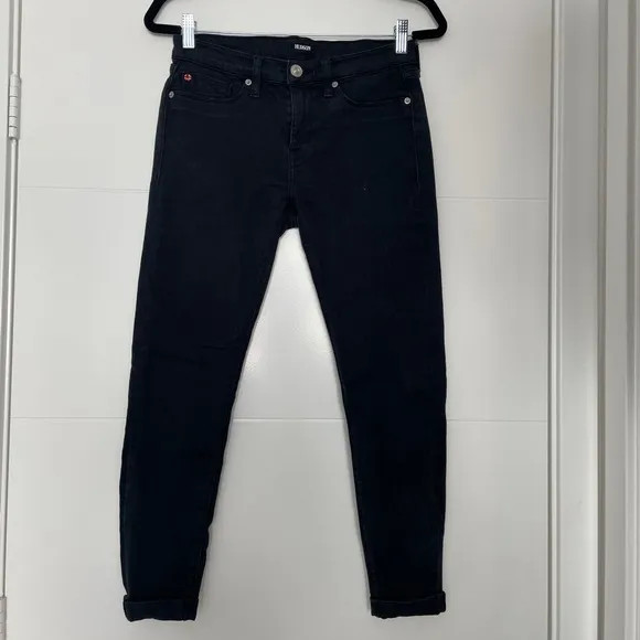 Hudson black Jeans denim pants low rise, skinny fit, classic, casual, edgy, 27