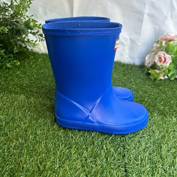 Hunter LITTLE KIDS ORIGINAL FIRSTCLASSIC BOOTS Colour: CRUISE BLUE unisex 9 new
