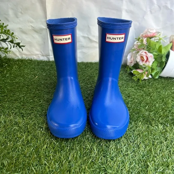 Hunter LITTLE KIDS ORIGINAL FIRSTCLASSIC BOOTS Colour: CRUISE BLUE unisex 9 new