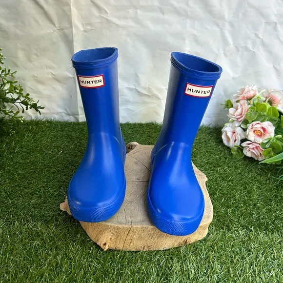 Hunter LITTLE KIDS ORIGINAL FIRSTCLASSIC BOOTS Colour: CRUISE BLUE unisex 9 new